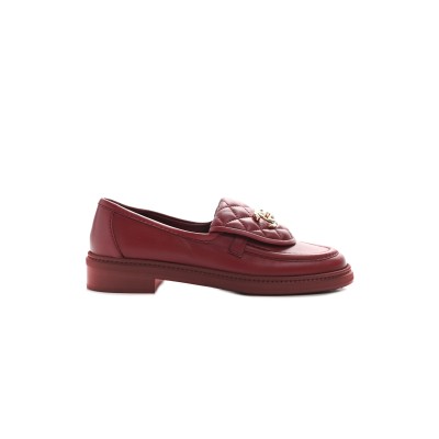 CHANEL CC TURNLOCK LOAFERS QUILTED LAMBSKIN ‎G45474